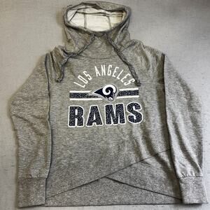 Los Angelas Rams Hoodie Juniors Large Womens Gray NFL Sportswear Sweatshirt
